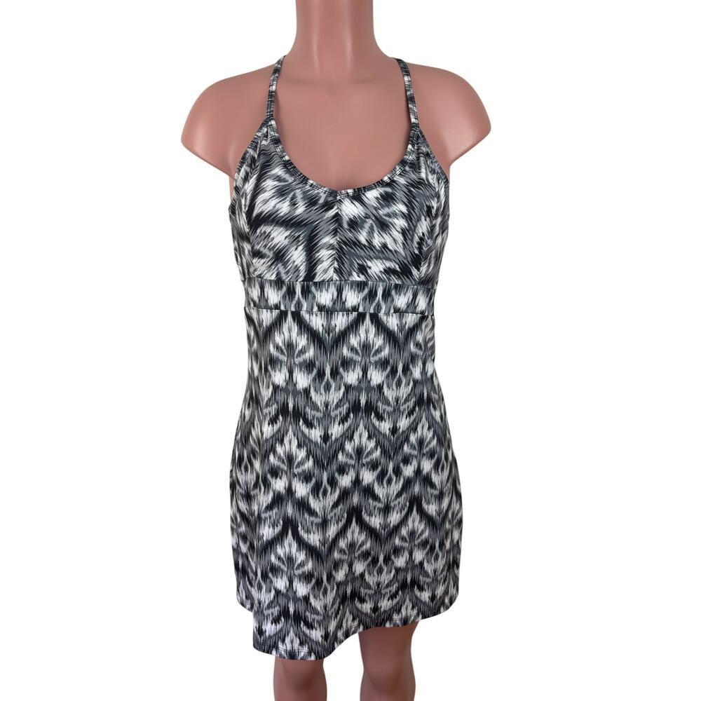 TEHAMA Athletic Dress black white racerback Medium outdoor hiking